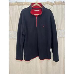 NAUTICA Size XL Men's Shirt 1/4 Zip Long Sleeve Collared Multicolor